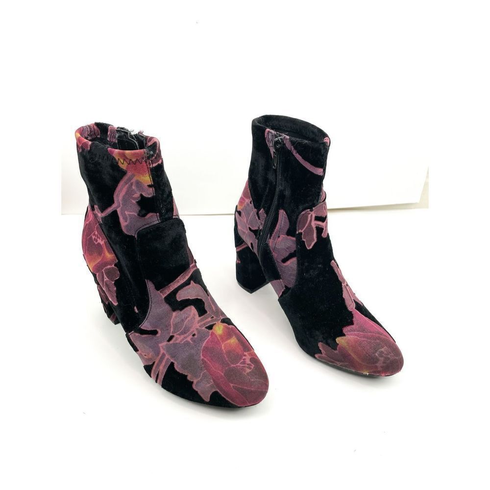 Steve Madden Grand Burgundy‎ Floral Booties Size 6.5 - Picture 3 of 10